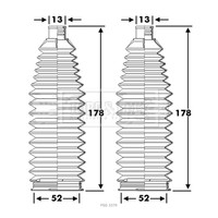 BSG3379 - Borg & Beck BSG3379 - Steering Rack Boot Kit (Front Left Hand+Right Hand)