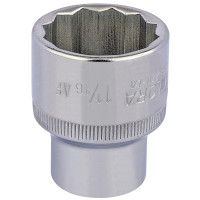 24484 - 1.1/16" 1/2" Square Drive Elora Bi-Hexagon Socket