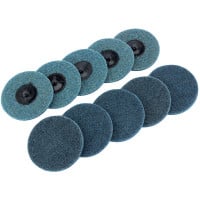 Draper 75626 - Draper 75626 - Ten 75mm Polycarbide Abrasive Pads (Fine)