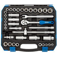 Draper 16361 - Draper 16361 - 3/8" Sq. Dr. Combined MM/AF Socket Set (39 Piece)