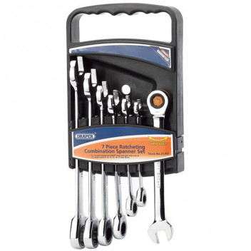 Draper 25397 - Draper Hi-Torq&#174; Metric Ratcheting Combination Spanner Set (7 Piece)