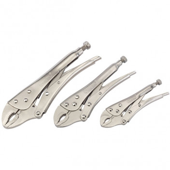 Draper 14040 - Curved Jaw Self Grip Pliers Set (3 Piece)