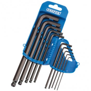 Draper 33716 - Imperial Hexagon and Ball End Hexagon Key Set (10 Piece)