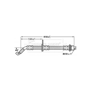 Borg & Beck BBH7257 - Brake Hose (Rear Left Hand)