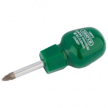 Draper 22357 - No 2 x 38mm PZ Type Cabinet Pattern Chubby Screwdriver (Sold