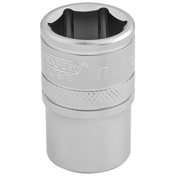 Draper Expert 16607 - 1/2" Square Drive 6 Point Metric Socket (17mm)