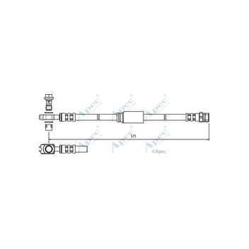 Apec HOS3757 - Brake Hose (Front)