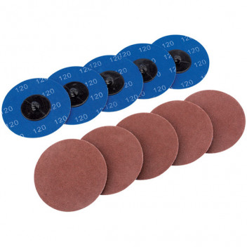 Draper 75617 - Ten 75mm 120 Grit Aluminium Oxide Sanding Discs