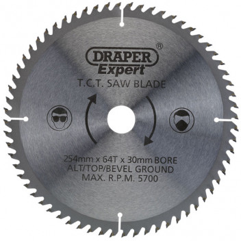 Draper Expert 38155 - Expert TCT Saw Blade 254X30mmx64T
