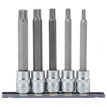 Draper Expert 16349 - 3/8" Sq. Dr. Spline Socket Bit Set (5 piece)