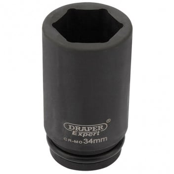 Draper Expert 27142 - Expert 34mm 3/4" Square Drive Hi-Torq&#174; 6 Point Deep Imp